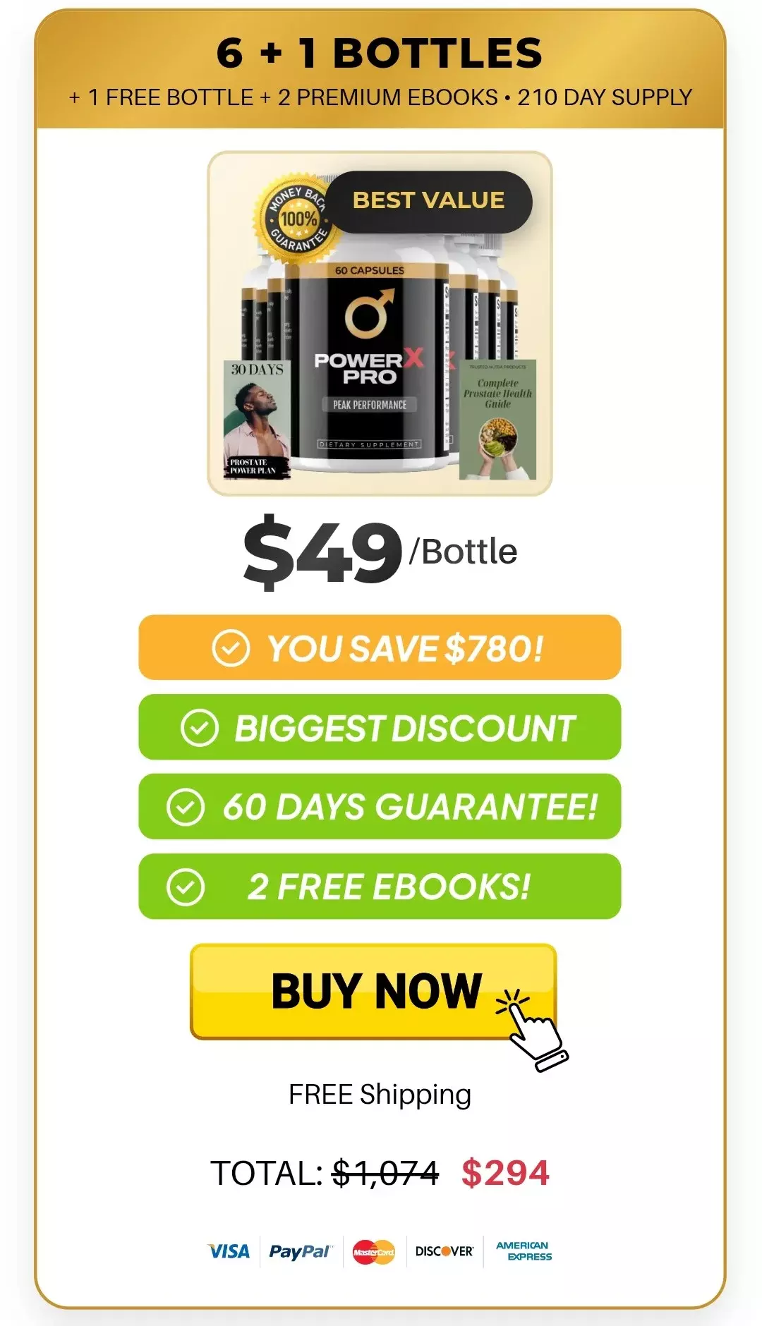 PowerX Pro™ 6 bottles pricing